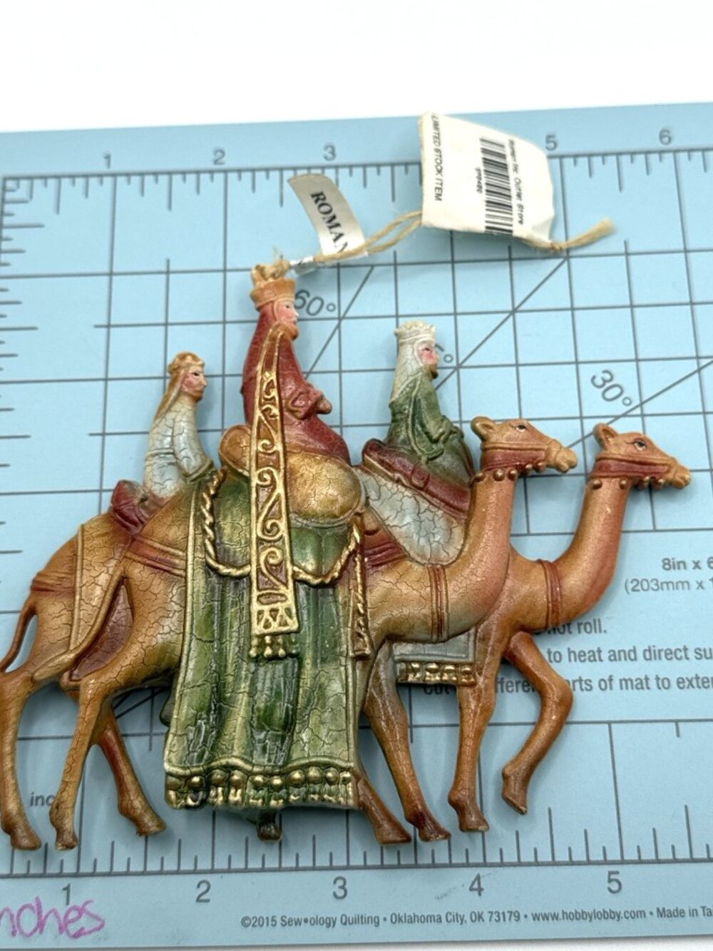 Vintage Roman Ornament 3 Wise Men Riding Camels Christmas Holiday